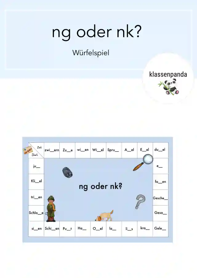 Würfelspiel ng oder nk Rechtschreibung 