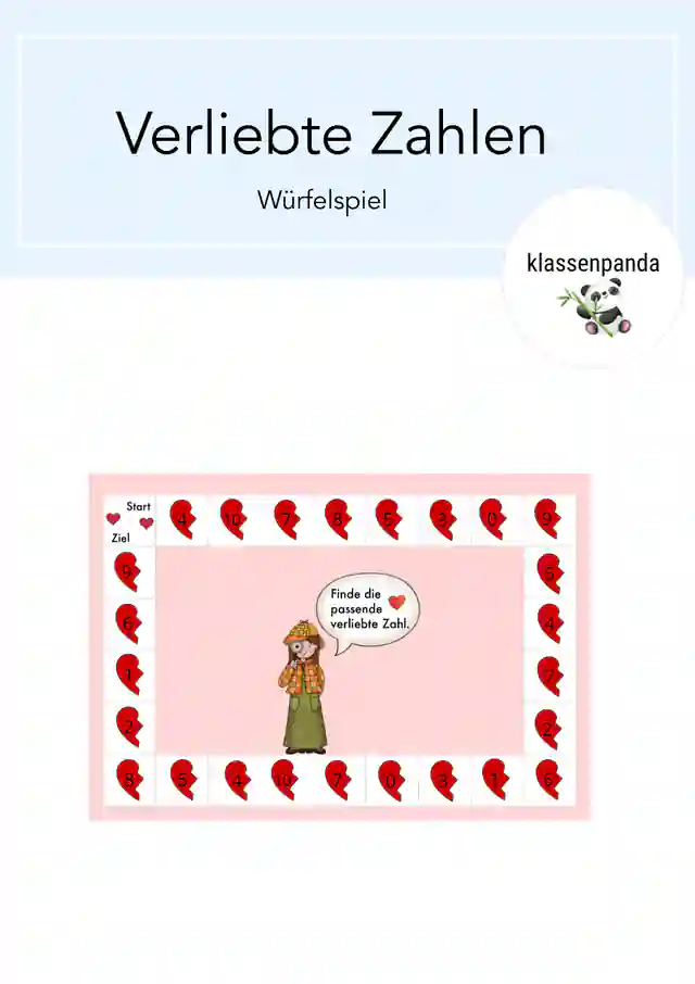 Verliebte Zahlen - Würfelspiel