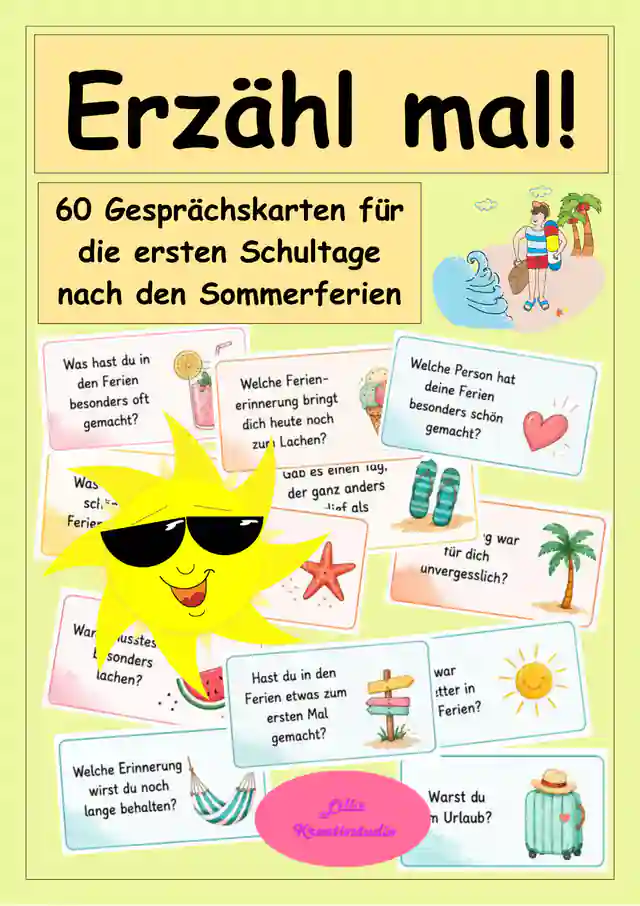 Erzähl mal! - Gesprächskarten Sommerferien - Schulstart