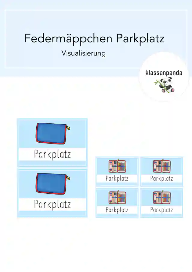 Federmäppchen Parkplatz Visualisierung