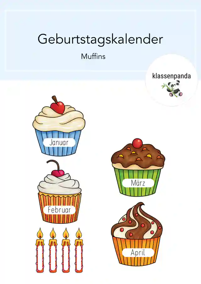 Geburtstagskalender Muffins