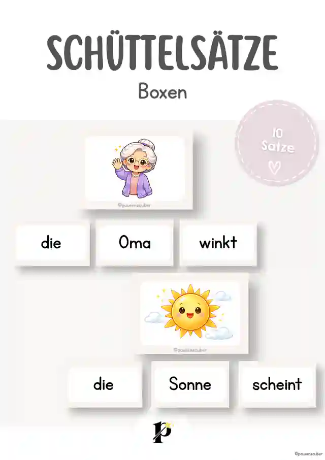 Schüttelsätze | Sätze bilden in der Grundschule (Klasse 1)