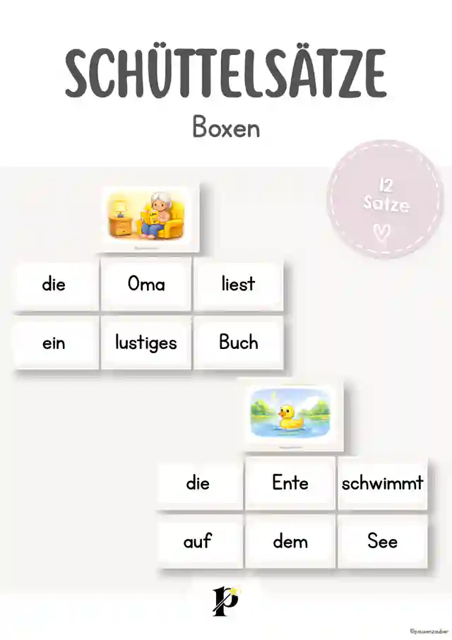 Schüttelsätze | Sätze bilden in der Grundschule (Klasse 1-2)