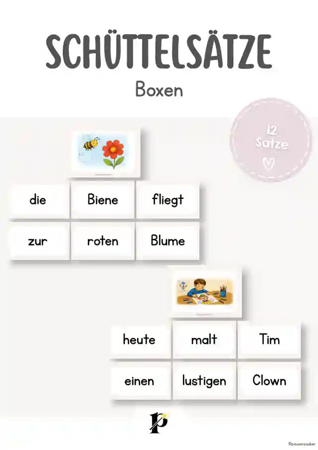 Schüttelsätze | Sätze bilden in der Grundschule (Klasse 2)