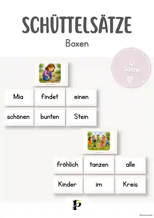 Schüttelsätze | Sätze bilden in der Grundschule (Klasse 2)
