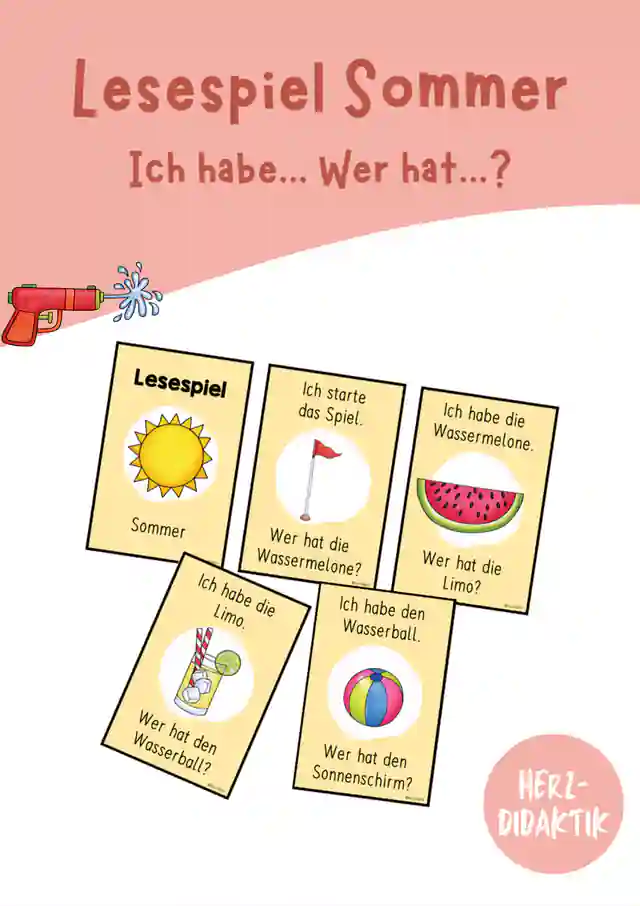 Lesespiel "Ich habe... Wer hat...? (Sommer)