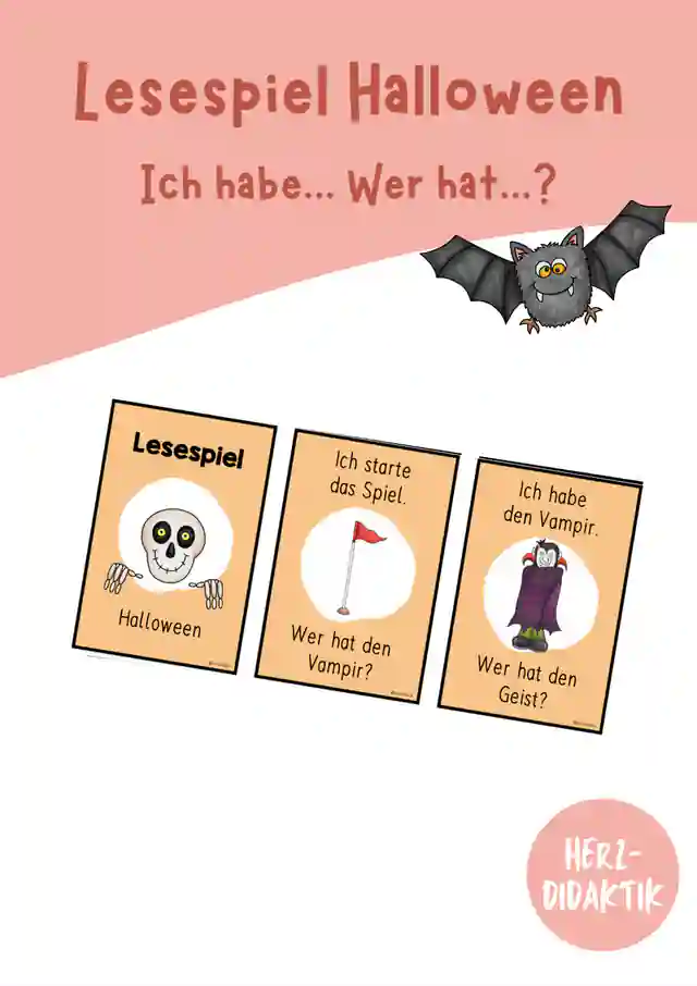 Lesespiel "Ich habe... Wer hat...? (Halloween)