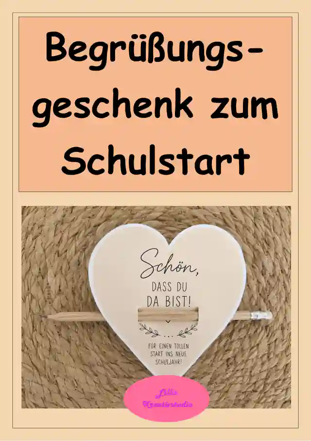 Begrüßungsgeschenk zum Schulstart – Herzkarten