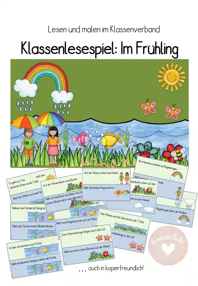 Klassenlesespiel "Im Frühling": Lesen und malen im Klassenverband