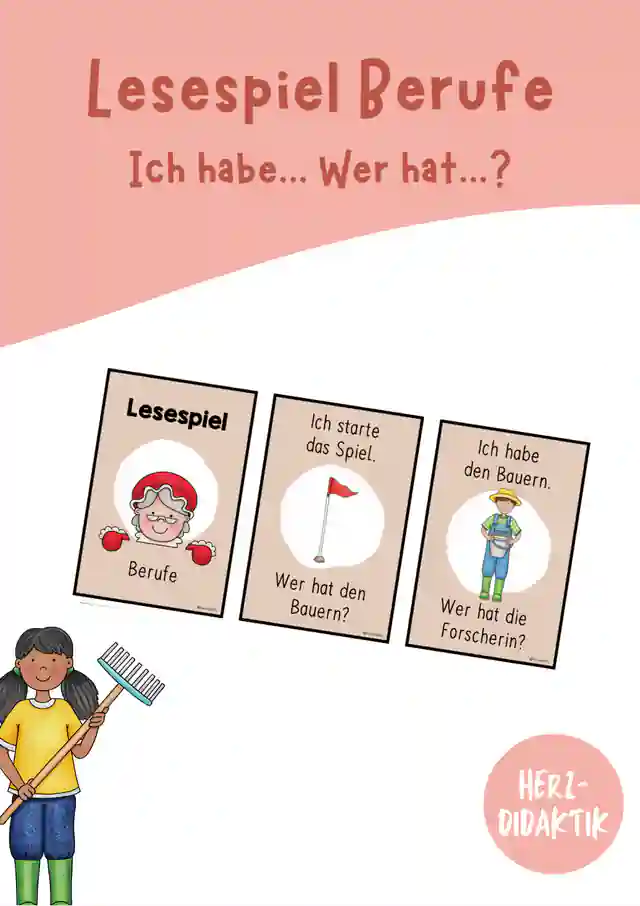 Lesespiel "Ich habe... Wer hat...? (Berufe)