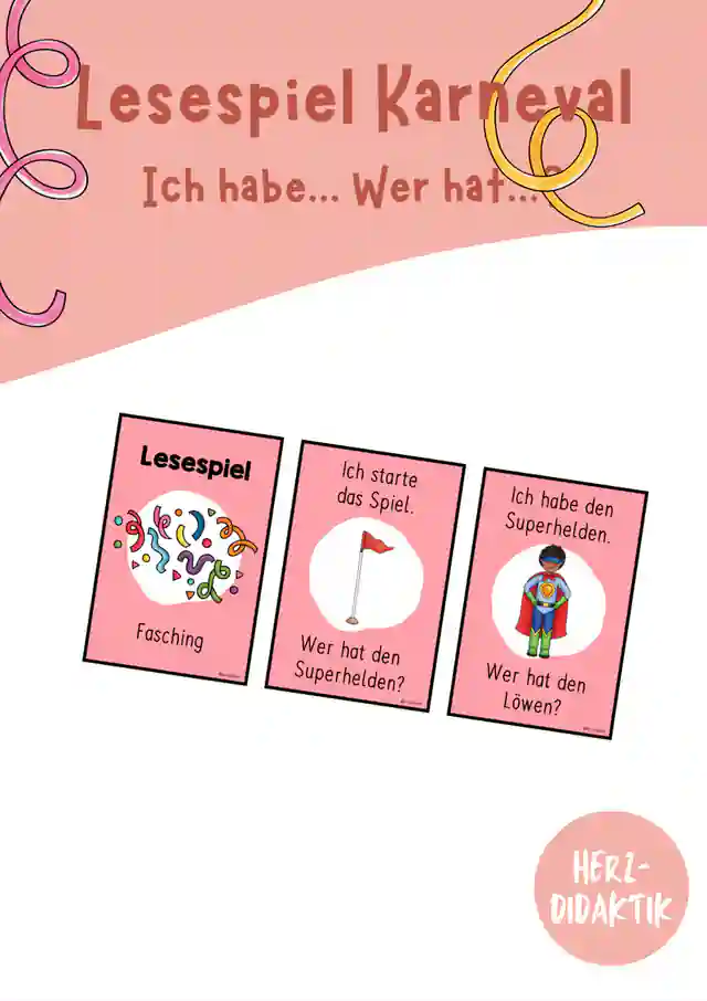 Lesespiel "Ich habe... Wer hat...? (Karneval/Fasching)