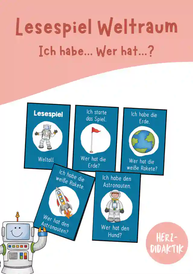 Lesespiel "Ich habe... Wer hat...? (Weltraum)