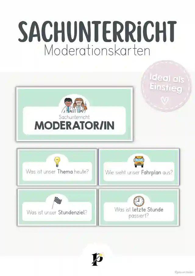 Sachunterricht-Moderationskarten für die Grundschule