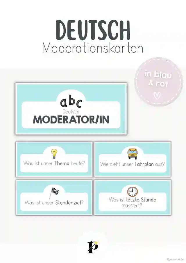 Deutsch-Moderationskarten