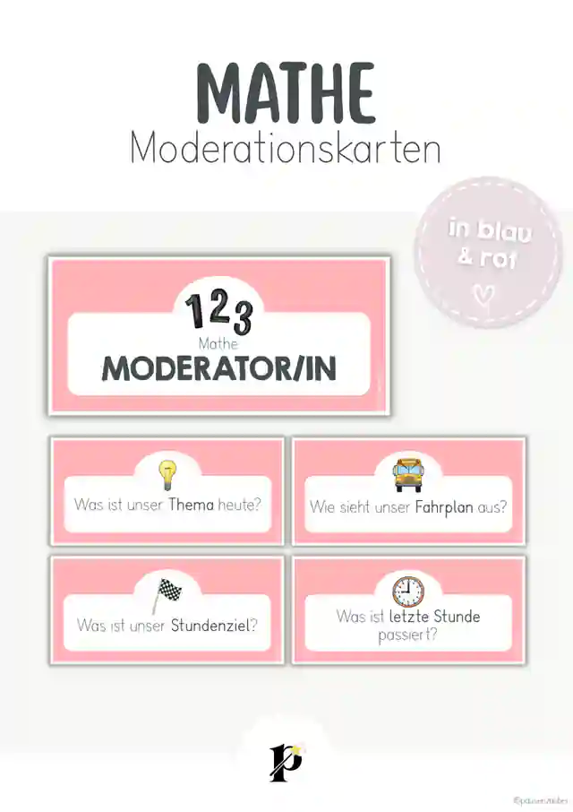 Mathe-Moderationskarten