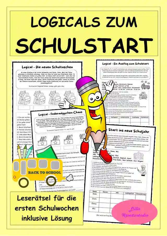 Logicals zum Schulstart - Knobelspaß zum Schulbeginn - Spannende Leserätsel