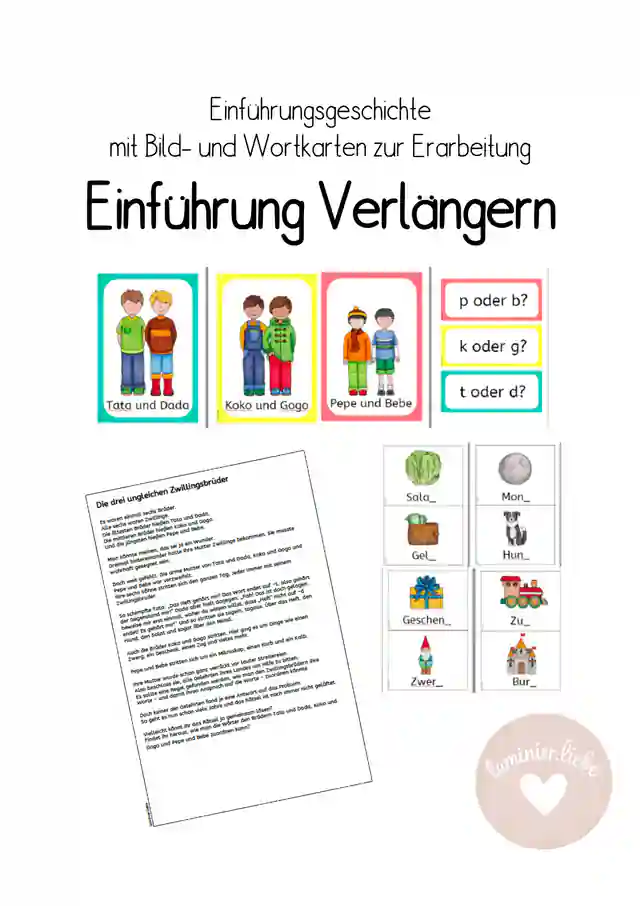 Materialbundle: Verlängern (Einführung, Bildkarten, Klammerkarten, Fliegenklatschenspiel)