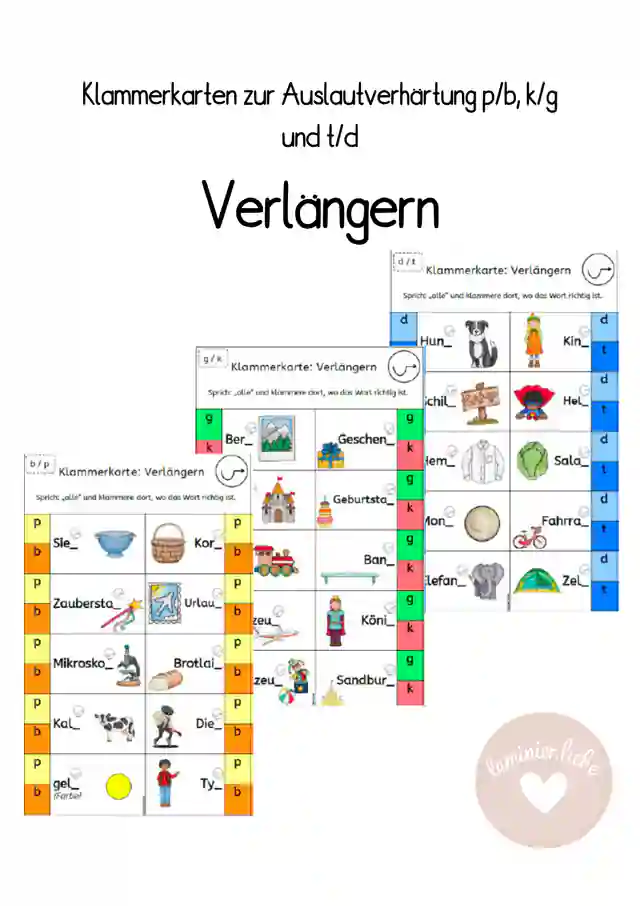 Verlängern: Klammerkarten zur Auslautverhärtung
