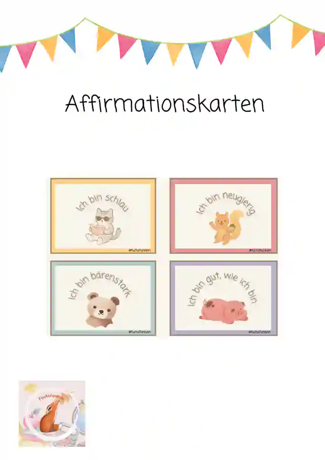 Affirmationskarten für Kinder