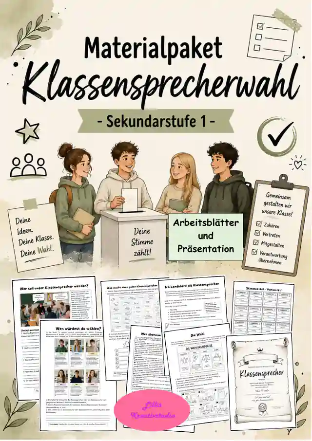 Klassensprecherwahl - Materialpaket für Sekundarstufe 1 - Klasse 5 bis 9