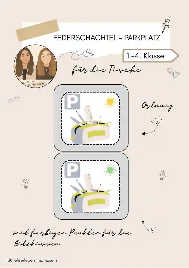 Federschachtel Parkplatz / Bildkarten / Classroom Management
