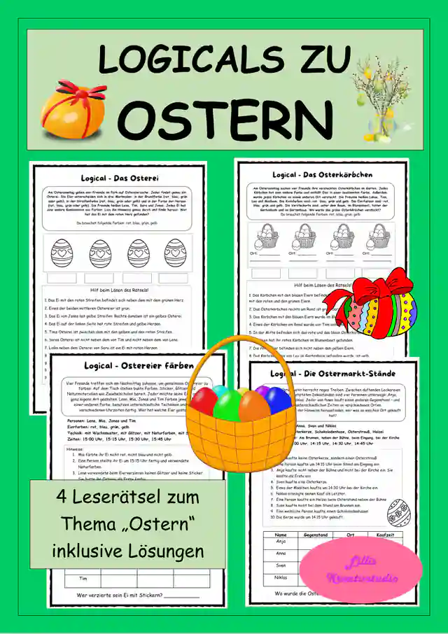 Logicals zu Ostern - Logikrätsel - Leserätsel
