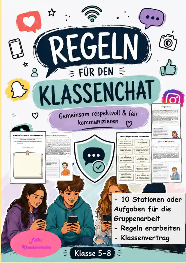 Klassenchat - Regeln - Stationen - Gruppenarbeit - Klassenvertrag - Unterrichtseinheit