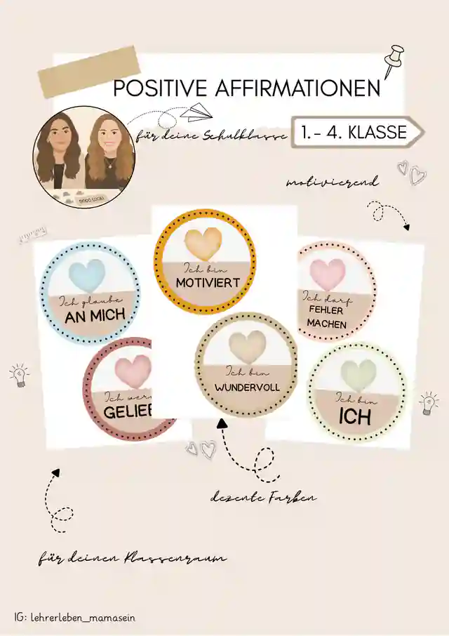 Positive Affirmationen / Klassendeko