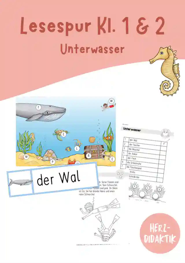 Lesespur - Unterwasser (Klasse 1)