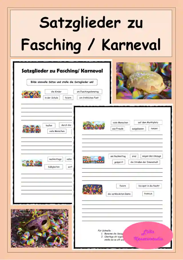 Satzglieder Fasching/ Karneval