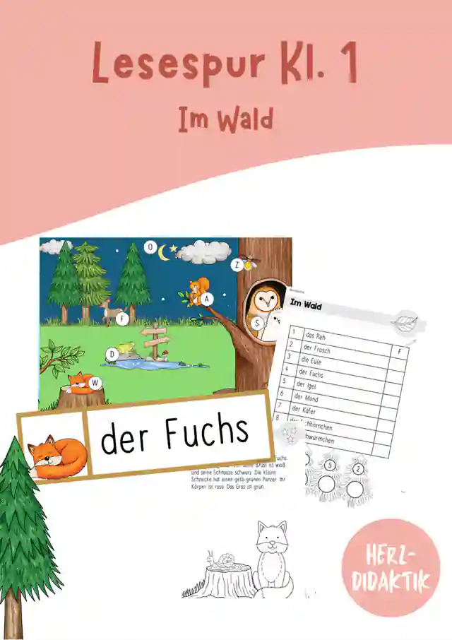 Lesespur - im Wald (Klasse 1)