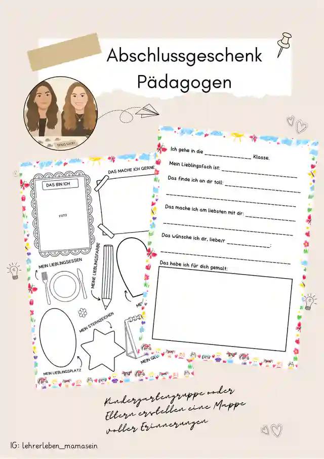 Erinnerungsalbum / Abschlussgeschenk für Pädagogen