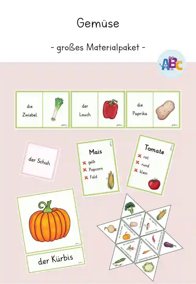 Wortschatz Gemüse : großes Materialbundle