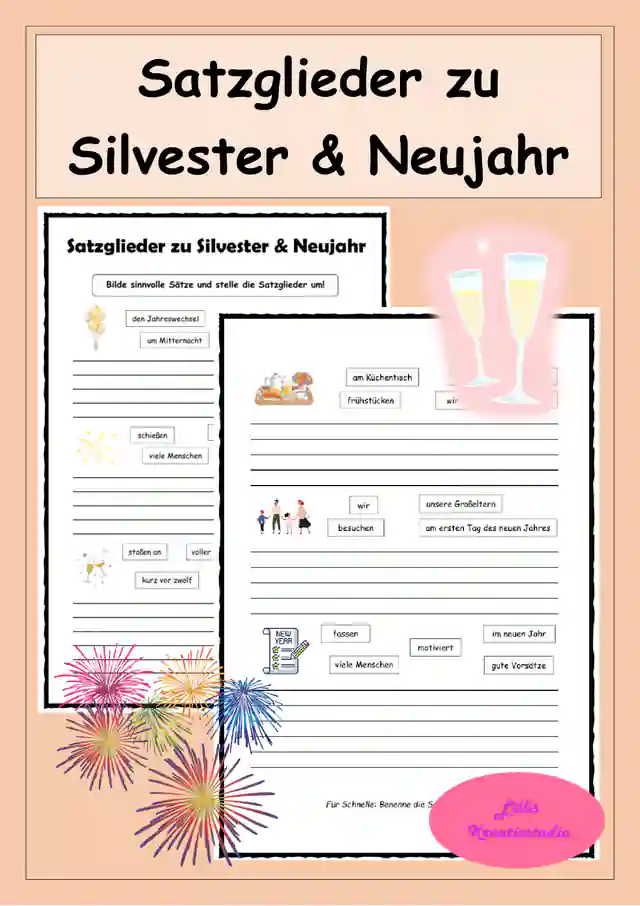 Satzglieder zu Silvester und Neujahr
