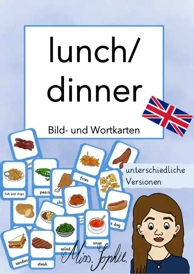 lunch_dinner- Bild- und Wortkarten