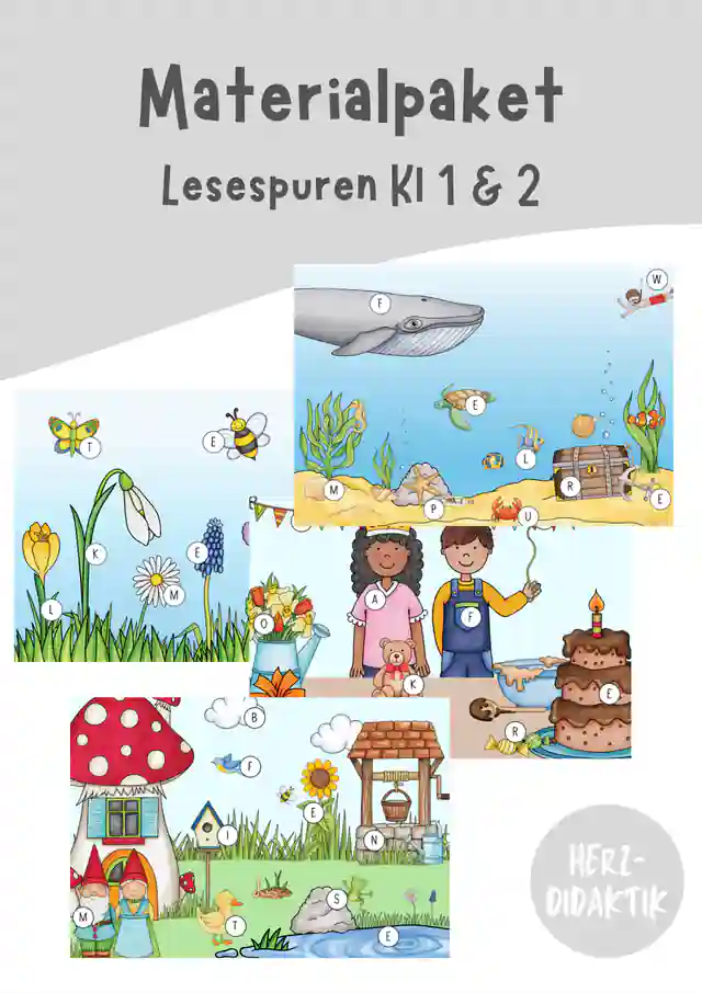 Materialpaket - Lesespuren (Klasse 1 +2)