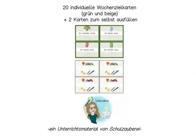 Karten für individuelle Wochenziele