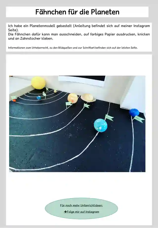 Planeten Fähnchen