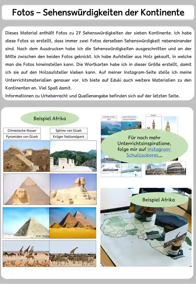 27 Fotokarten Sehenswürdigkeiten