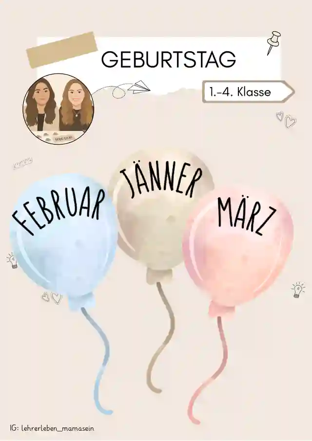 Geburtstagskalender Luftballons