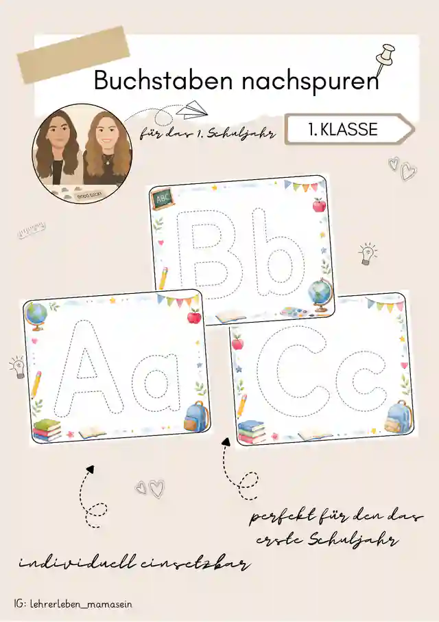 Buchstaben nachspuren / ABC Training