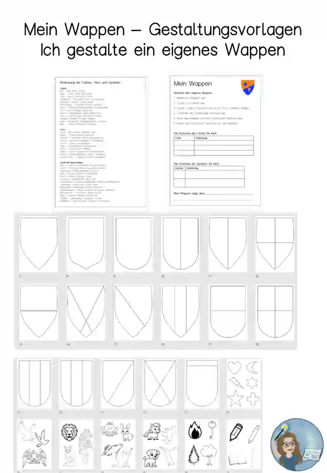 Wappen gestalten - Kunst Mittelalter (8/9)