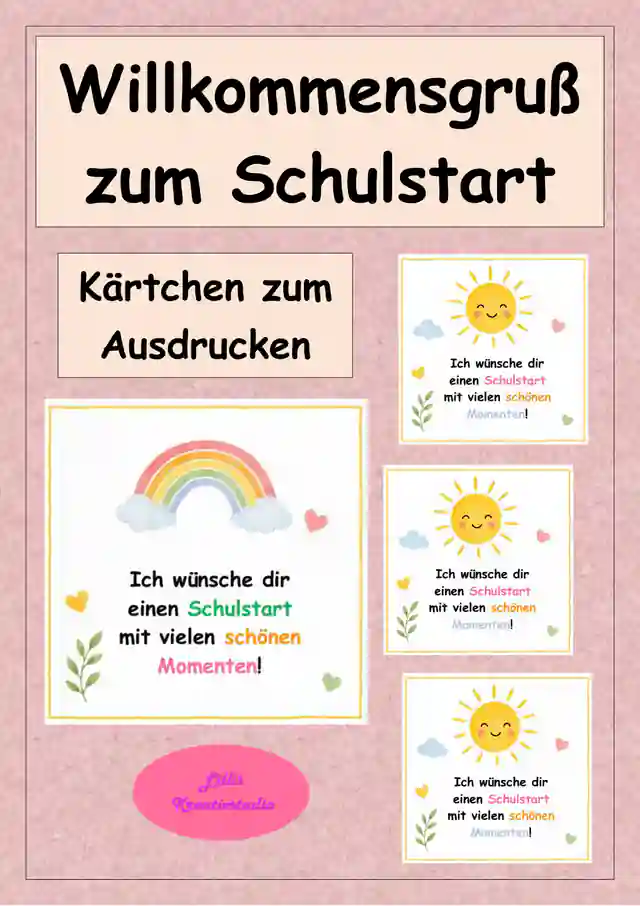 Willkommensgruß zum Schulstart - Begrüßungsgeschenk