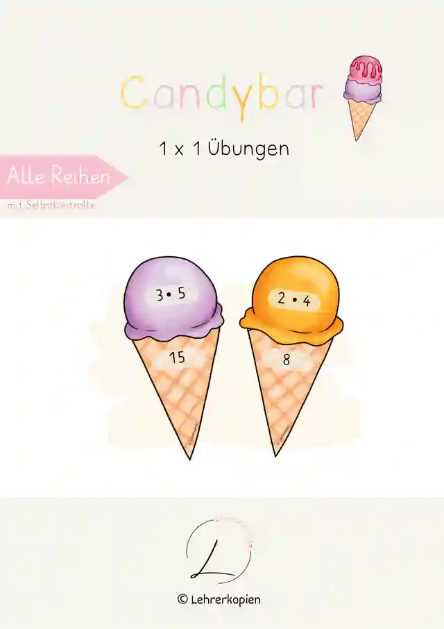 Candybar: Einmaleins Eis (mit Selbstkontrolle)