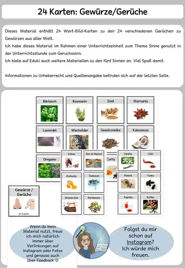  24 Gerüchen Karten Sinne