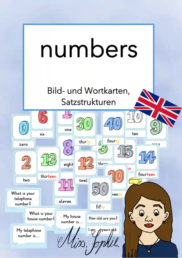 numbers_Bild- und Wortkarten, Satzstrukturen