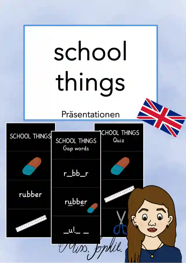 school things - Präsentationen für den digitalen Unterricht