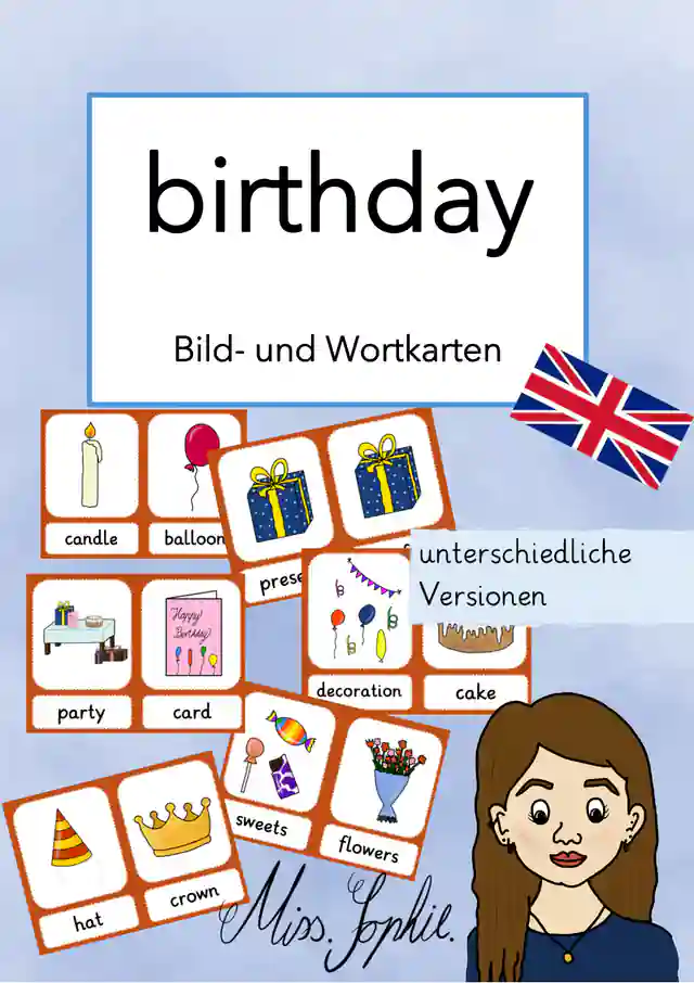 birthday_Bild- und Wortkarten