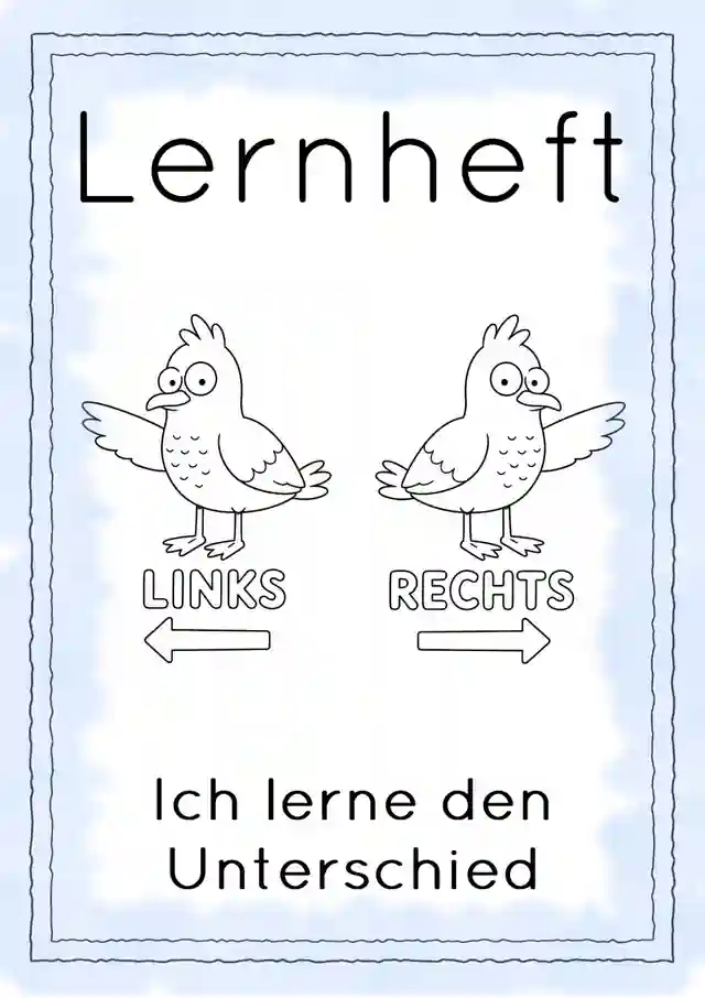 Lernheft zur Unterscheidung von links und rechts 