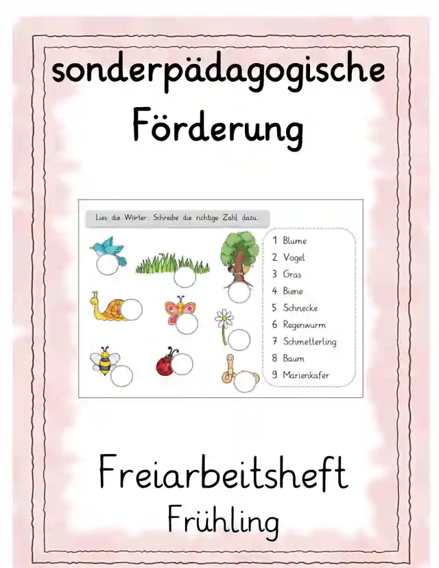 Freiarbeitsheft Anfangsunterricht Frühling